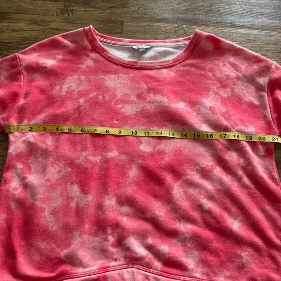 T By Talbots Tulip Hem Pullover Sweatshirt Size Large Women Athleisure Tie Dye - Picture 7 of 8